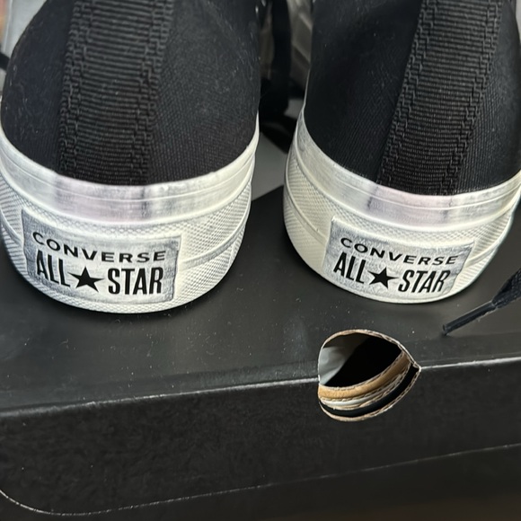Black distressed look converse  all star 39.5 8.5 nwb - Picture 4 of 7